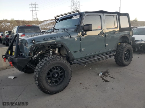 2014 Jeep Wrangler Unlimited Sahara with VIN 1C4BJWEG1EL122709, listed as a Copart auction lot 81367824 with 81,501 mi miles and Salvage Title. Bid and sale history available at carsss.com. Image 1.