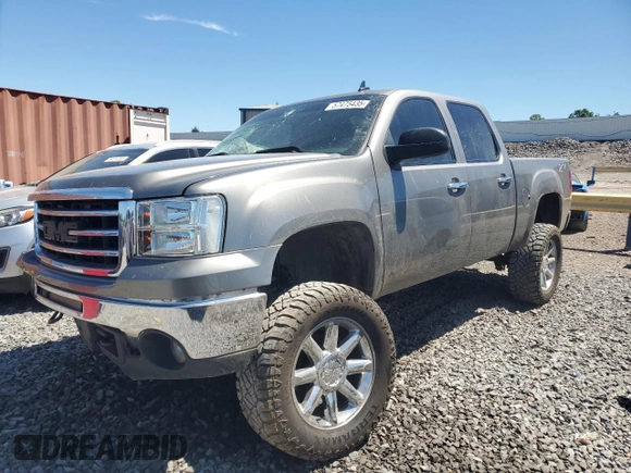 2012 GMC Sierra 1500 SLE with VIN 3GTP2VE73CG202214, listed as a Copart auction lot 57475435 with 195,638 mi miles and Salvage title. Bid and sale history available at DreamBid. Image 1.