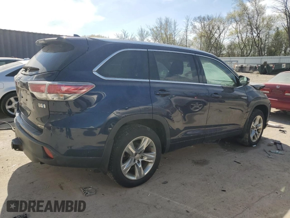 2015 Toyota Highlander Limited z VIN 5TDDCRFH2FS007502, wystawiony jako Copart lot #55460785 z przebiegiem 121 805 mil mil oraz Czysty tytuł • Clean title. Historia ofert i sprzedaży dostępna na DreamBid. Obrazek 3.