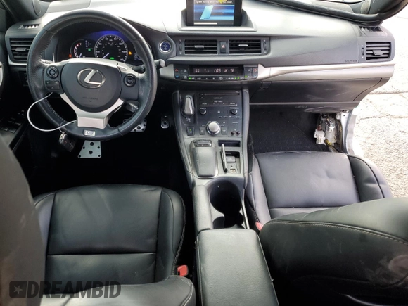 2015 Lexus CT 200h with VIN JTHKD5BH0F2242926, listed as a Copart auction lot 59048395 with 91,656 mi miles and Salvage title. Bid and sale history available at DreamBid. Image 8.