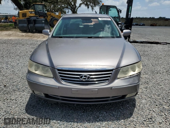 2007 Hyundai Azera SE with VIN KMHFC46FX7A216846, listed as a Copart auction lot 60035695 with 197,201 mi miles and Salvage title. Bid and sale history available at DreamBid. Image 5.