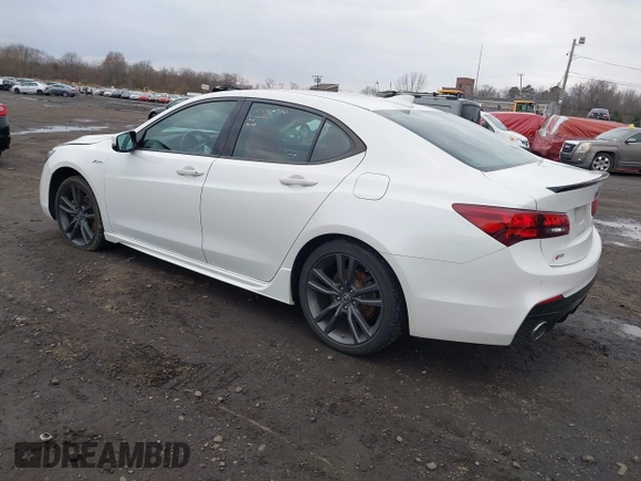 2019 Acura TLX w/A-Spec Pkg with VIN 19UUB1F61KA002075, listed as a IAAI auction lot 40991938 with 49,402 mi miles. Bid and sale history available at carsss.com. Image 3.