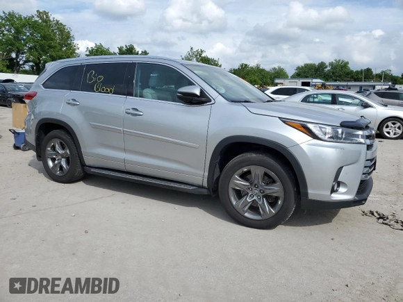 2017 Toyota Highlander Limited with VIN 5TDDZRFH0HS444271, listed as a Copart auction lot 60922755 with Not provided miles and Salvage title. Bid and sale history available at DreamBid. Image 4.