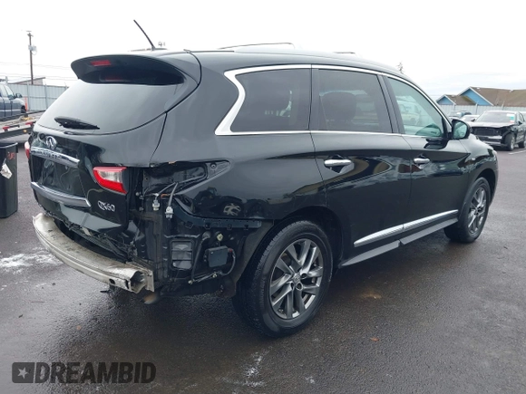 2015 Infiniti QX60 with VIN 5N1AL0MM6FC541422, listed as a IAAI auction lot 41484158 with 160,616 mi miles and . Bid and sale history available at DreamBid. Image 4.