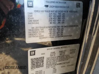 2021 Chevrolet Silverado 1500 LT with VIN 1GCPYDEK6MZ267119, listed as a Copart auction lot 87022124 with 35,054 mi miles and Salvage Title. Bid and sale history available at carsss.com. Image 13.