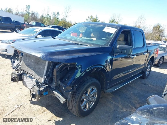 2023 Ford F-150 XL with VIN 1FTEW1CP9PKF94539, listed as a IAAI auction lot 41662217 with 24,614 mi miles. Bid and sale history available at carsss.com. Image 2.