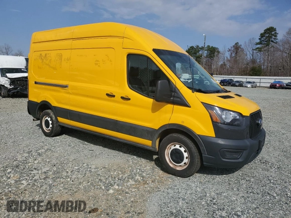 2021 Ford Transit Cargo with VIN 1FTBR1X84MKA08421, listed as a Copart auction lot 50013225 with 99,397 mi miles and Salvage Title. Bid and sale history available at DreamBid. Image 4.