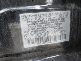 2020 Nissan Sentra SV with VIN 3N1AB8CV4LY235258, listed as a IAAI auction lot 41727034 with 55,779 mi miles. Bid and sale history available at carsss.com. Image 9.