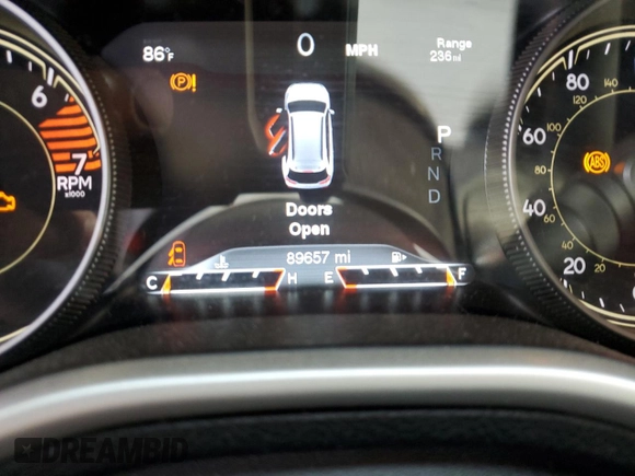 2017 Jeep Cherokee Trailhawk L Plus with VIN 1C4PJMBB9HW536536, listed as a Copart auction lot 78472954 with 89,657 mi miles and Salvage Title. Bid and sale history available at carsss.com. Image 9.
