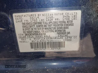 2019 Nissan Versa SV z VIN 3N1CN7APXKL859768, wystawiony jako IAAI lot #42120640 z przebiegiem 55 710 mil mil oraz . Historia ofert i sprzedaży dostępna na DreamBid. Obrazek 9.