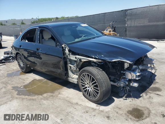 2022 Mercedes-Benz C 300 with VIN W1KAF4HB4NR036945, listed as a Copart auction lot 52818815 with 6,068 mi miles and Salvage title. Bid and sale history available at DreamBid. Image 4.