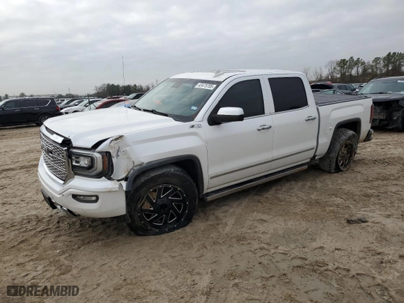 2018 GMC Sierra 1500 Denali with VIN 3GTU2PEJ4JG578976, listed as a Copart auction lot 43475705 with 96,342 mi miles and Salvage Title. Bid and sale history available at carsss.com. Image 1.