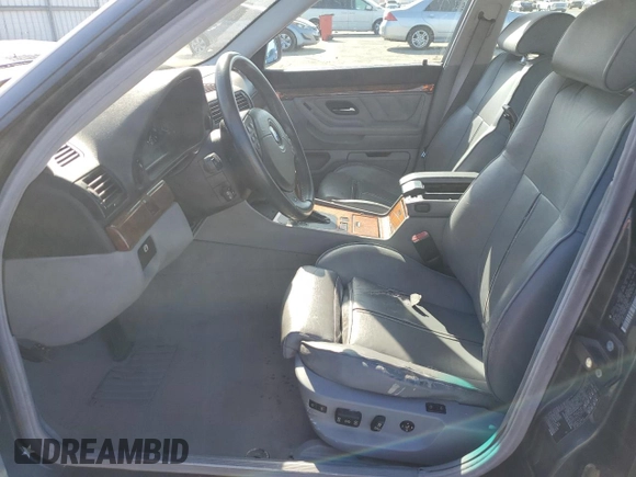 2000 BMW 7 Series 740iA with VIN WBAGG8341YDN80237, listed as a Copart auction lot 52212515 with 0 mi miles and Salvage Title. Bid and sale history available at carsss.com. Image 7.