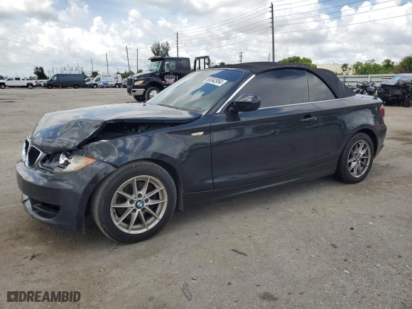 2011 BMW 1 Series 128i with VIN WBAUN1C5XBVH83530, listed as a Copart auction lot 66342954 with 263,641 mi miles and Salvage Title. Bid and sale history available at carsss.com. Image 1.