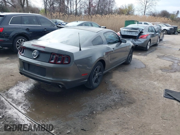 2014 Ford Mustang V6 with VIN 1ZVBP8AM1E5277123, listed as a IAAI auction lot 41917529 with 121,631 mi miles. Bid and sale history available at carsss.com. Image 4.