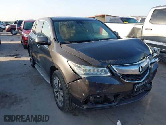2014 Acura MDX Tech Pkg with VIN 5FRYD4H48EB007419, listed as a IAAI auction lot 42014202 with 1 mi miles. Bid and sale history available at carsss.com. Image 1.