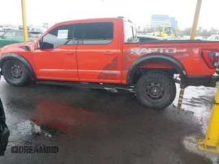 2023 Ford F-150 Raptor with VIN 1FTFW1RJ0PFC76292, listed as a IAAI auction lot 41458893 with 5,028 mi miles and . Bid and sale history available at DreamBid. Image 3.