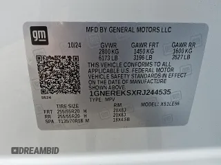 2024 Chevrolet Traverse FWD LS with VIN 1GNEREKSXRJ244535, listed as a Copart auction lot 61941725 with 317 mi miles and Clean title. Bid and sale history available at DreamBid. Image 13.