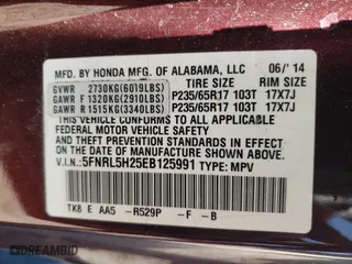 2014 Honda Odyssey LX with VIN 5FNRL5H25EB125991, listed as a Copart auction lot 54273515 with 164,836 mi miles and Clean Title. Bid and sale history available at carsss.com. Image 13.