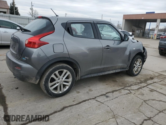 2013 Nissan Juke SV with VIN JN8AF5MV6DT222041, listed as a Copart auction lot 46927845 with 119,744 mi miles and Salvage Title. Bid and sale history available at carsss.com. Image 3.