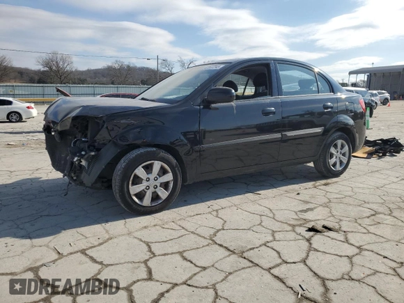 2010 Kia Rio LX with VIN KNADH4A3XA6652808, listed as a Copart auction lot 42597245 with 164,768 mi miles and Salvage Title. Bid and sale history available at carsss.com. Image 1.