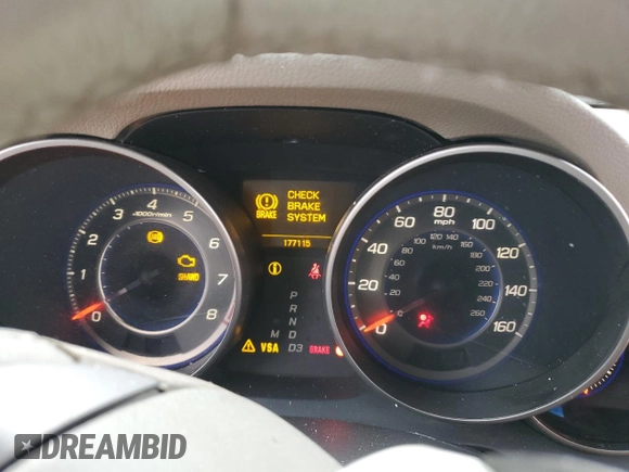 2007 Acura MDX with VIN 2HNYD28287H529740, listed as a Copart auction lot 48545555 with 177,115 mi miles and Salvage Title. Bid and sale history available at carsss.com. Image 9.