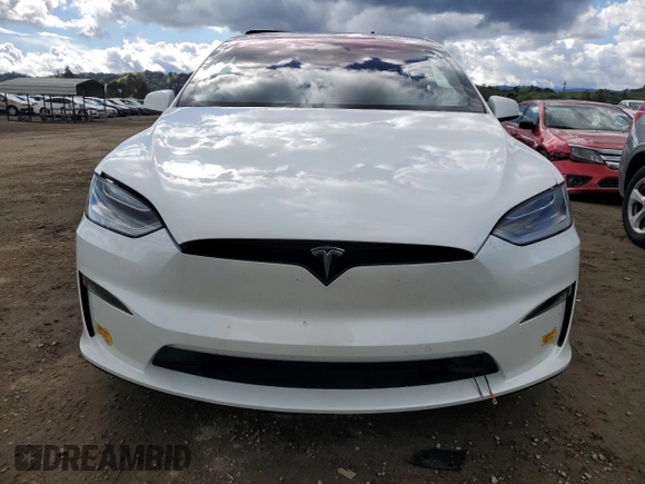 2022 Tesla Model X with VIN 7SAXCAE59NF358337, listed as a Copart auction lot 48262775 with Not Provided miles and Salvage Title. Bid and sale history available at DreamBid. Image 5.