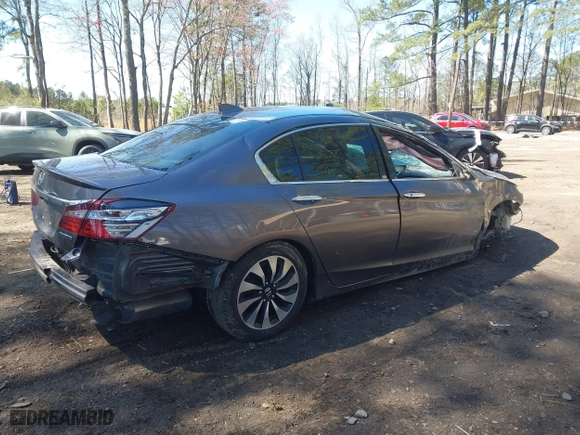 2017 Honda Accord Hybrid with VIN JHMCR6F34HC010403, listed as a IAAI auction lot 41878619 with 185,713 mi miles. Bid and sale history available at carsss.com. Image 4.