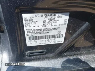 2015 Ford F-150 XLT с VIN 1FTEW1EG3FFA41471, выставлен на аукционе IAAI как лот 42493751 с пробегом 141 920 миль миль и . История ставок и продаж доступна на DreamBid. Изображение 9.