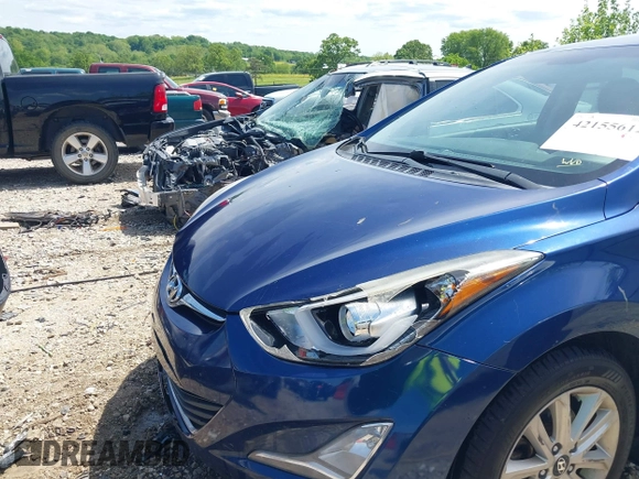 2015 Hyundai Elantra SE with VIN 5NPDH4AE7FH592603, listed as a IAAI auction lot 42155612 with 128,251 mi miles and . Bid and sale history available at DreamBid. Image 6.
