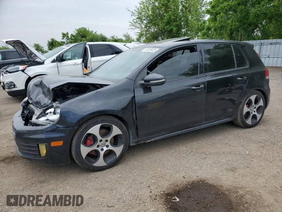 2010 Volkswagen Golf GTI with VIN WVWHV7AJ3AW392782, listed as a Copart auction lot 60820825 with 229,072 mi miles and Salvage title. Bid and sale history available at DreamBid. Image 1.