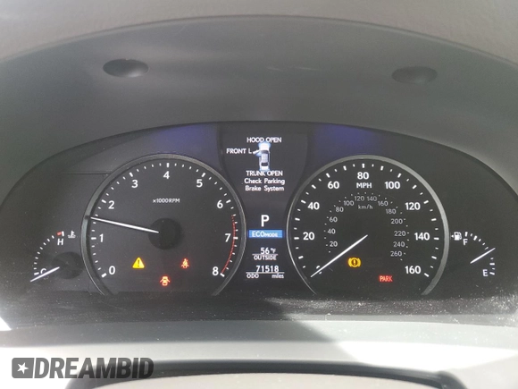 2017 Lexus LS 460 with VIN JTHBL5EF7H5146810, listed as a Copart auction lot 49253905 with 71,518 mi miles and Salvage title. Bid and sale history available at DreamBid. Image 9.