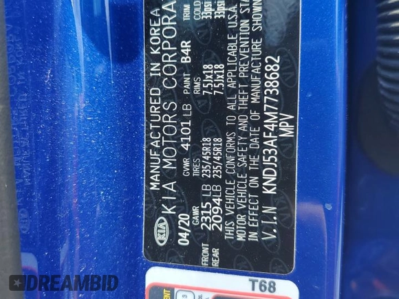 2021 Kia Soul Turbo with VIN KNDJ53AF4M7738682, listed as a Copart auction lot 54546095 with 29,728 mi miles and Salvage Title. Bid and sale history available at DreamBid. Image 12.