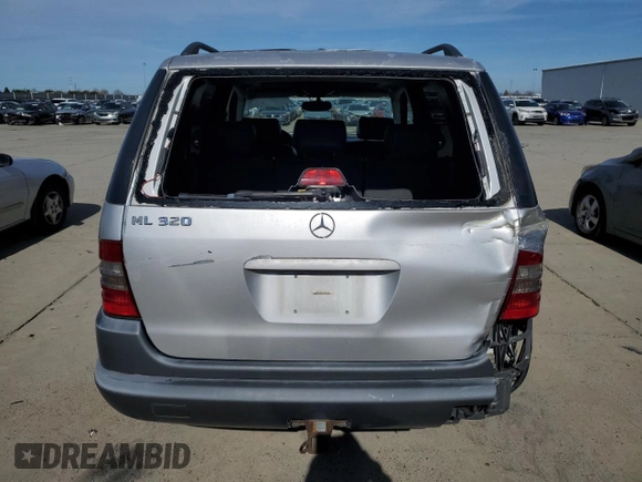 1998 Mercedes-Benz M-Class with VIN 4JGAB54E7WA041547, listed as a Copart auction lot 42334655 with 183,814 mi miles and Salvage Title. Bid and sale history available at carsss.com. Image 6.