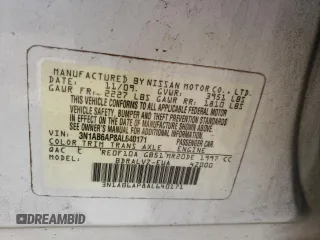 2010 Nissan Sentra SL with VIN 3N1AB6AP8AL640171, listed as a Copart auction lot 48793965 with 190,195 mi miles and Salvage title. Bid and sale history available at DreamBid. Image 15.
