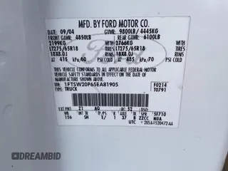 2005 Ford F-250 XL with VIN 1FTSW20P65EA81905, listed as a Copart auction lot 85047324 with 361,841 mi miles and Clean Title. Bid and sale history available at DreamBid. Image 10.