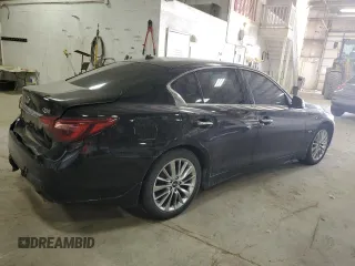 2019 Infiniti Q50 Luxe z VIN JN1EV7AR2KM555382, wystawiony jako Copart lot #49493895 z przebiegiem 82 409 mil mil oraz Szkoda całkowita • Salvage title. Historia ofert i sprzedaży dostępna na DreamBid. Obrazek 3.