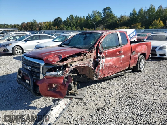 2015 GMC Canyon 2WD with VIN 1GTH5AE30F1182024, listed as a Copart auction lot 77032494 with 55,845 mi miles and Salvage Title. Bid and sale history available at carsss.com. Image 1.