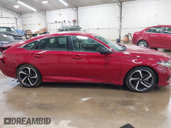 2022 Honda Accord Sedan Sport SE with VIN 1HGCV1F47NA033174, listed as a IAAI auction lot 41956921 with 45,560 mi miles. Bid and sale history available at carsss.com. Image 13.