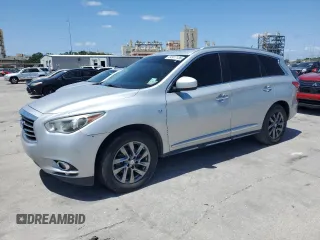 2015 Infiniti QX60 with VIN 5N1AL0MNXFC501109, listed as a Copart auction lot 54917135 with 142,070 mi miles and Salvage Title. Bid and sale history available at carsss.com. Image 1.