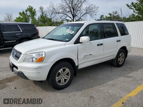 2005 Honda Pilot EX with VIN 5FNYF184X5B038942, listed as a Copart auction lot 50913695 with 225,404 mi miles and Salvage Title. Bid and sale history available at DreamBid. Image 1.