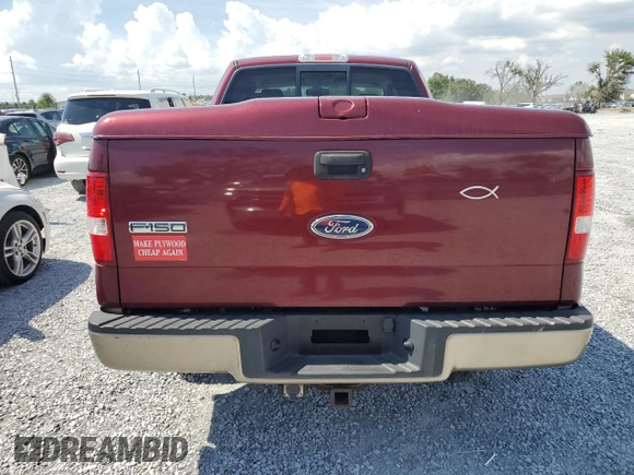 2005 Ford F-150 XLT with VIN 1FTPX12535NB09877, listed as a Copart auction lot 64126145 with 72,004 mi miles and Non repairable. Bid and sale history available at DreamBid. Image 6.