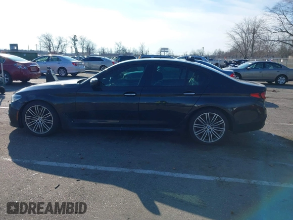 2018 BMW 5 Series M550i xDrive with VIN WBAJB9C55JB049529, listed as a IAAI auction lot 41241917 with 116,265 mi miles and . Bid and sale history available at carsss.com. Image 14.