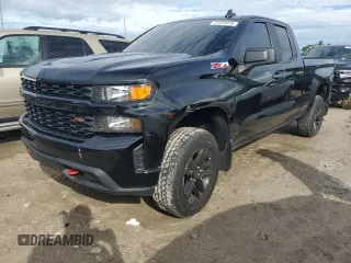 2020 Chevrolet Silverado 1500 Custom Trail Boss with VIN 1GCRYCEF1LZ122591, listed as a Copart auction lot 73725014 with 50,728 mi miles and Non Repairable. Bid and sale history available at DreamBid. Image 1.