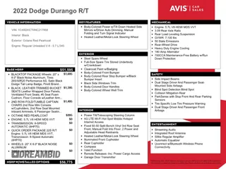 2022 Dodge Durango R/T with VIN 1C4SDHCT0NC217958, listed as a Copart auction lot 62936943 with 18,728 mi miles and Clean title. Bid and sale history available at DreamBid. Image 12.