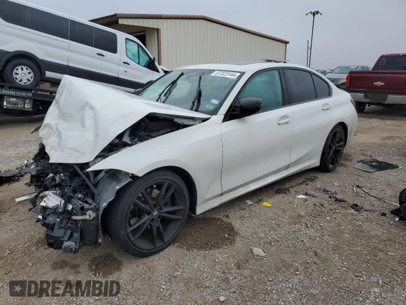2022 BMW 3 Series 330i with VIN 3MW5R1J03N8C33896, listed as a Copart auction lot 42611745 with 0 mi miles and Salvage Title. Bid and sale history available at carsss.com. Image 1.