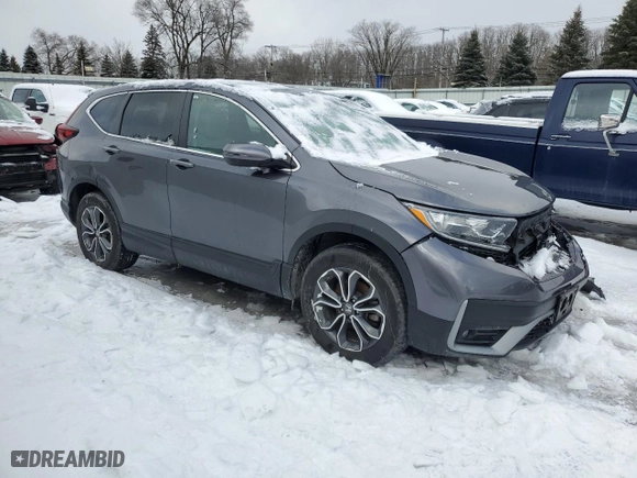 2022 Honda CR-V EX with VIN 2HKRW2H5XNH624092, listed as a Copart auction lot 44908745 with 42,799 mi miles and Salvage Title. Bid and sale history available at carsss.com. Image 4.