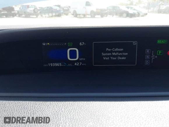 2017 Toyota Prius Two with VIN JTDKBRFU5H3054342, listed as a IAAI auction lot 41938108 with 193,965 mi miles and . Bid and sale history available at carsss.com. Image 7.
