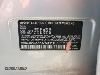 2019 BMW 5 Series 530i с VIN WBAJA5C55KWW09510, выставлен на аукционе Copart как лот 52218855 с пробегом 207 755 миль миль и Чистый • Clean title. История ставок и продаж доступна на DreamBid. Изображение 12.
