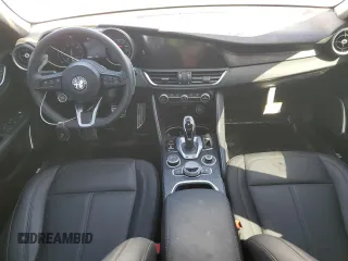 2023 Alfa Romeo Giulia with VIN ZARFAMAN9P7667245, listed as a Copart auction lot 49924525 with 4,799 mi miles and Salvage title. Bid and sale history available at DreamBid. Image 8.